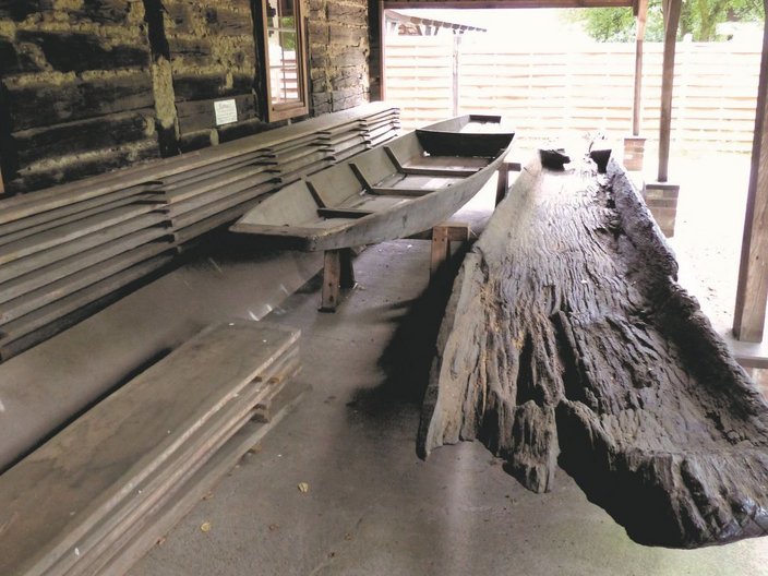Spreewaldkahn in einem Museum