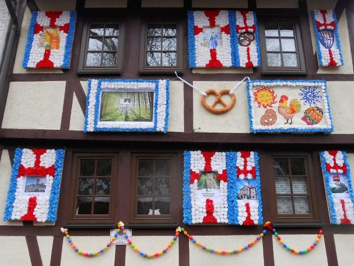 Verziertes Fachwerkhaus