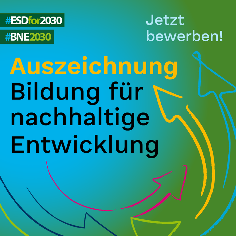 Visual BNE-Auszeichnung Buntes Visual der BNE-Auszeichnung