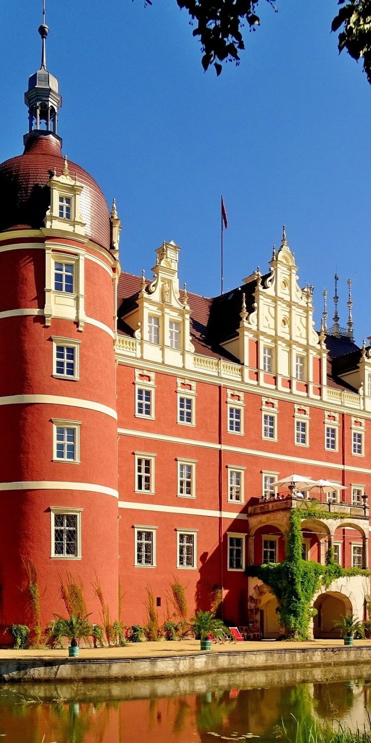 Muskauer Park, Schloss Ansicht von Schloss Muskau im Muskauer Park