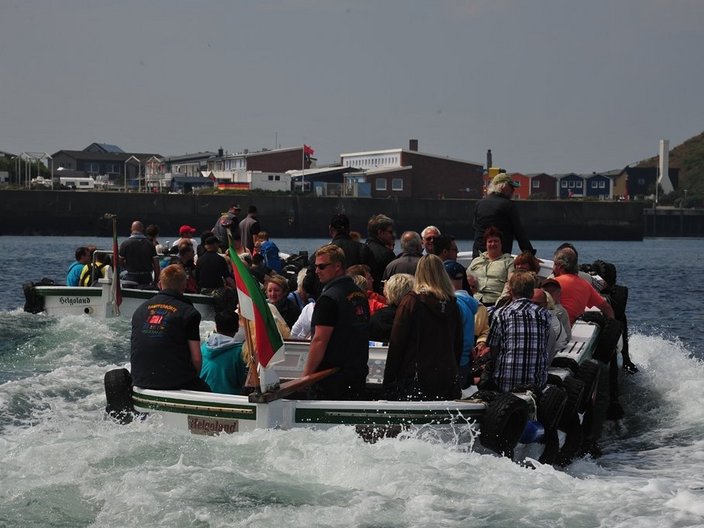 Ausbooten auf Helgoland