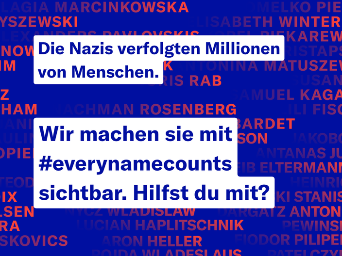 Plakat zu der Initiative #everynamecounts