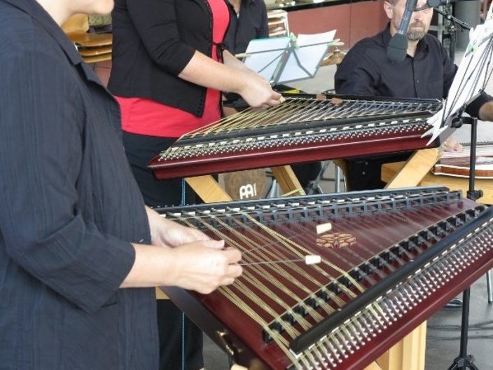 Musizierende während eines Konzerts