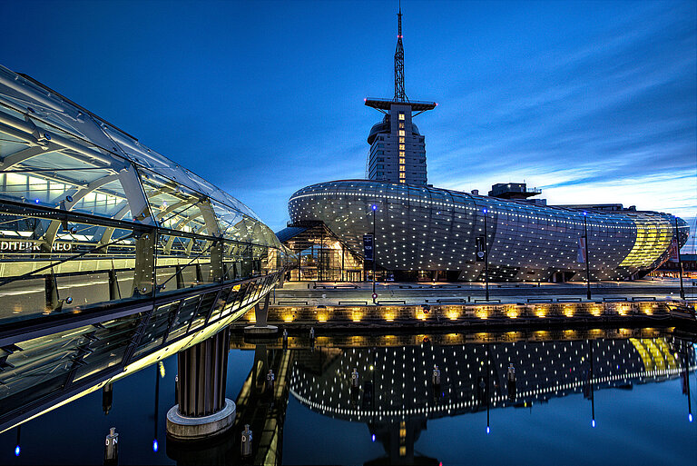 Klimahaus Bremerhaven BNE Preis 2022 Auf diesem Foto ist das Klimahaus Bremerhaven von außen zu sehen