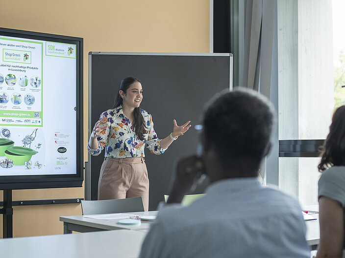 Aufnahme der Workshopleiterin und der Teilnehmenden