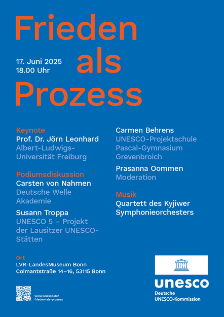 Plakat_Frieden als Prozess_Veranstaltungen_Bonn2025 Grafisches Plakat der Veranstaltung "Frieden als Prozess"