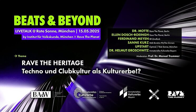 Veranstaltungshinweis_Technokultur_Berlin_C_Rave_the_Planet Veranstaltungsplakat von Beats & Beyond am 15.05 im Club Rote Sonne in München