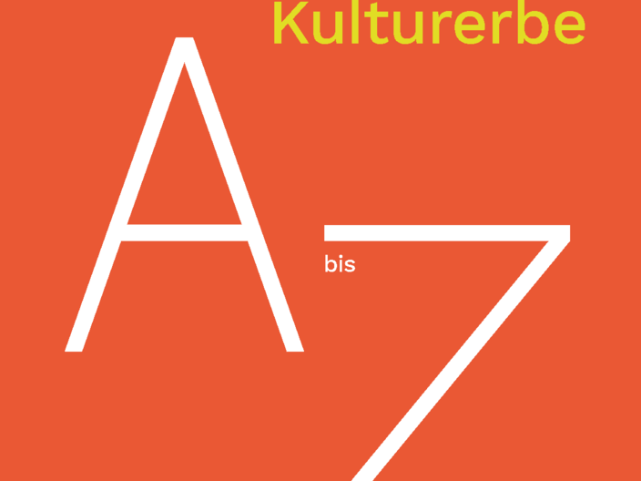 Orangener Umschlag mit dem Text Bundesweites Verzeichnis Immaterielles Kulturerbe . A bis Z. 