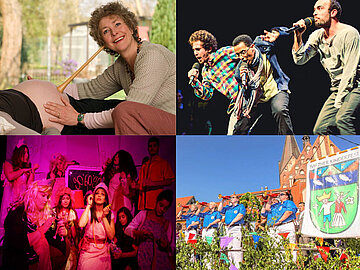 Verschiedene Formen von lebendigem Erbe