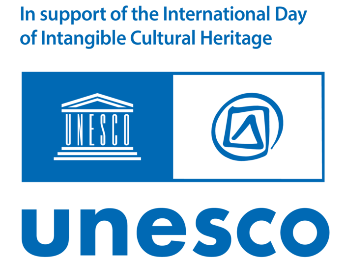 Logo der UNESCO in support of the international day of intagible cultural heritage