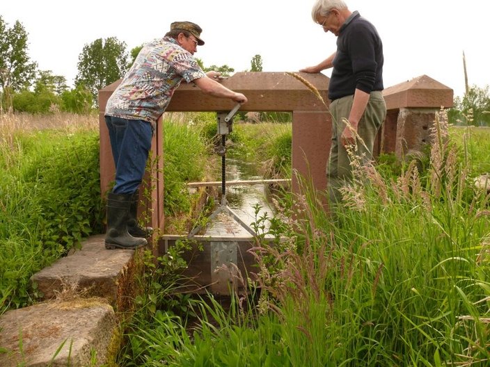 Bewässerungskanal auf einer Wiese