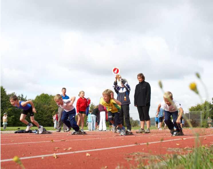 Sprintstart mit Kindern
