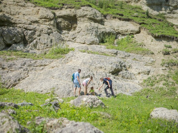 Auflässiger Steinbruch im Geopark Ries