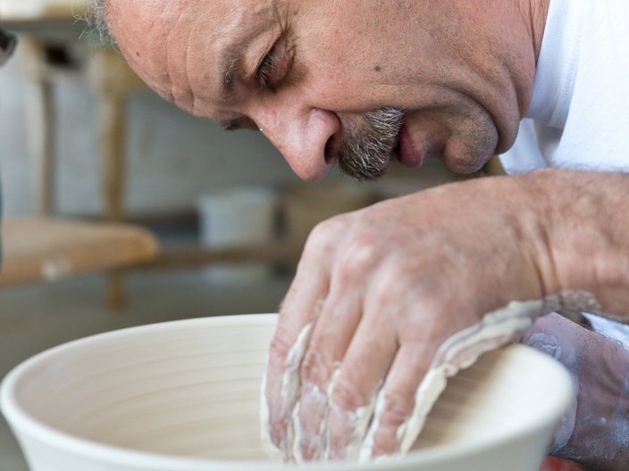 Töpfer bei der Arbeit