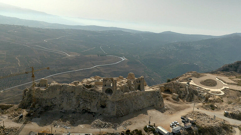 Ansicht der Burgen des Jabal Amel