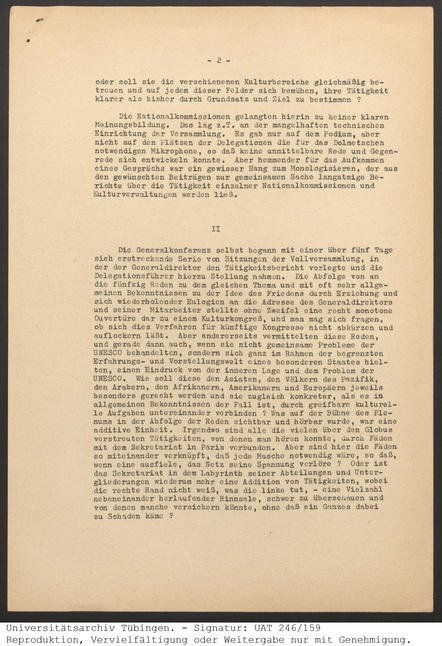 Auszug aus dem Bericht der deutschen Delegation zur 7. UNESCO-Generalkonferenz S. 13
