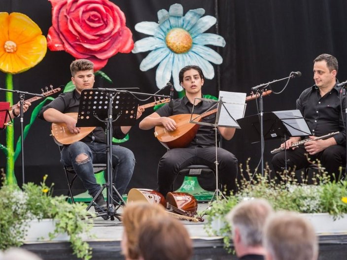Musizierende bei einem Konzert