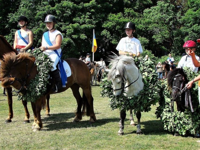 Siegerehrung bei einem Reitwettbewerb