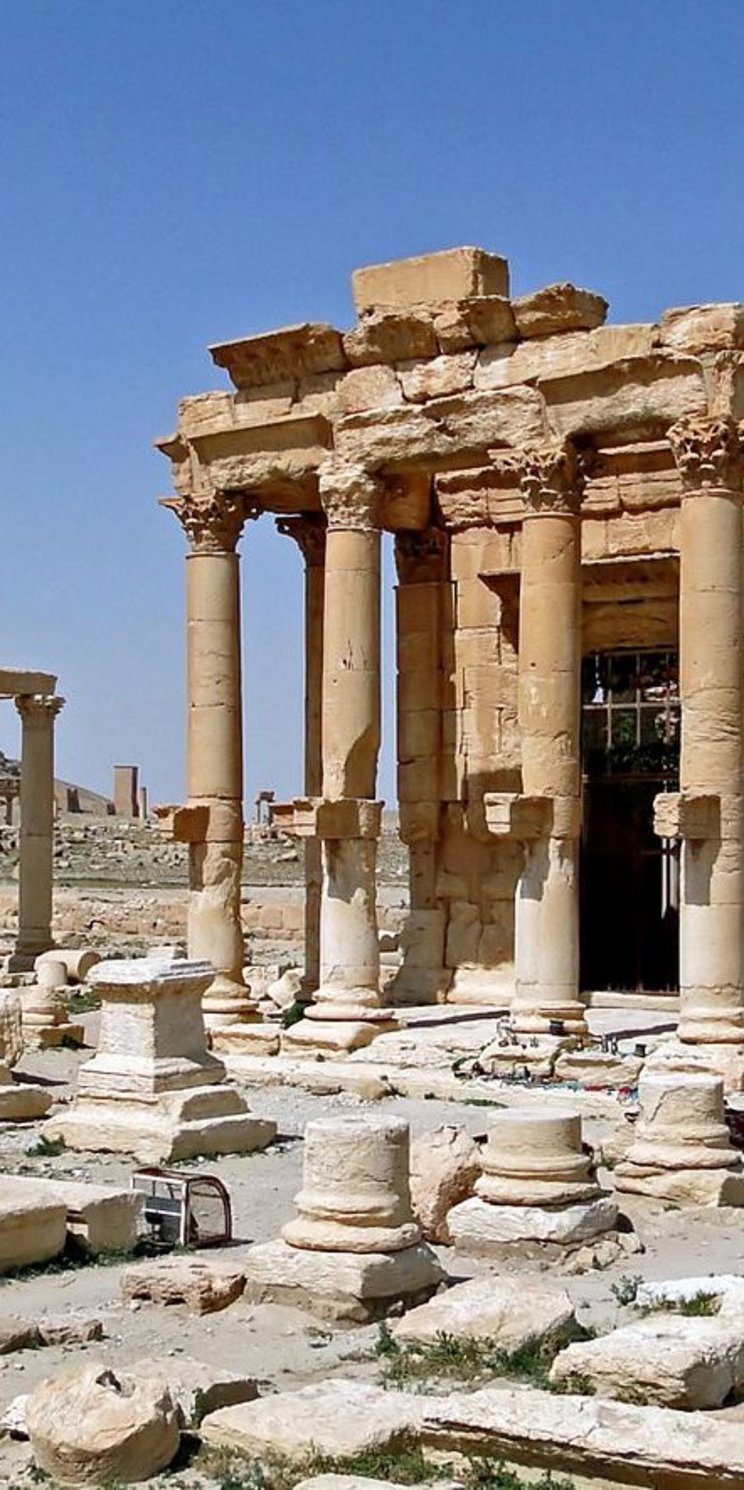 Ansicht des Baaltempels in Palmyra in Syrien