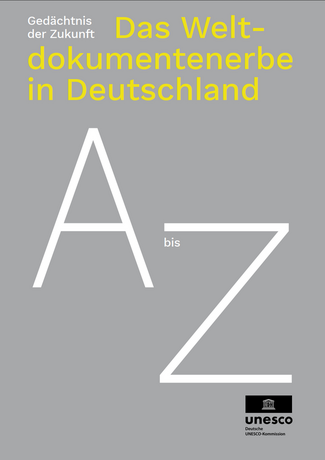 Cover Das Weltdokumentenerbe in Deutschland. Abbildung eines großen A und eines Z.