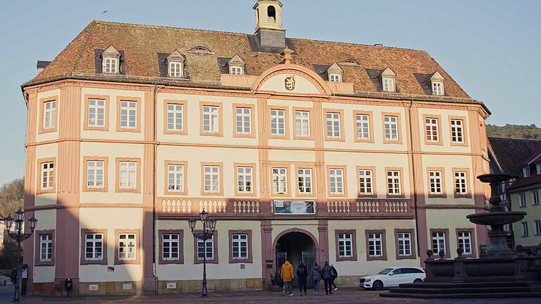 auf diesem Foto ist das Rathaus von Neustadt an der Weinstra&szlig;e zu sehen