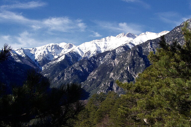 The wider area of Mount Olympus Blick auf den Olymp