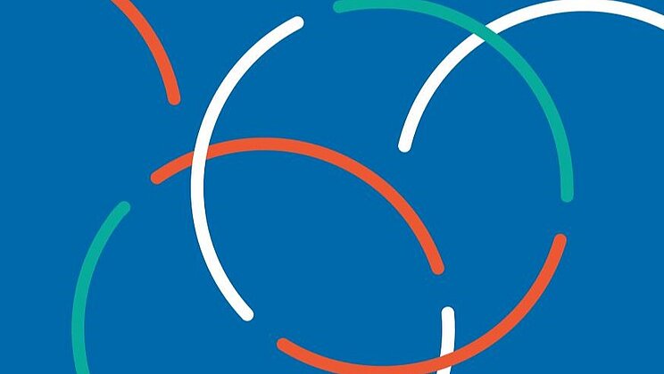 Fair Culture Charta Titelbild Bunte Kreise vor blauen Hintergrund, die überlappen