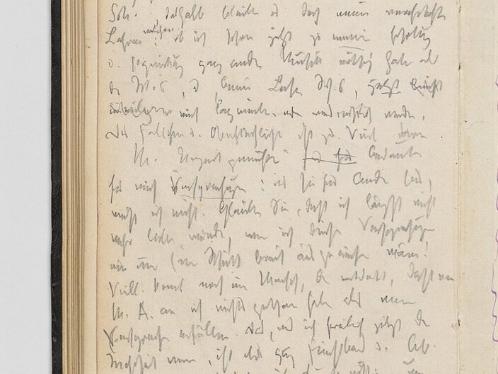Fotografie einer Seite aus dem Notizbuch von Nietzsche