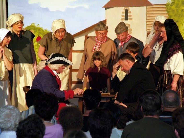 Schachspiel in Tracht