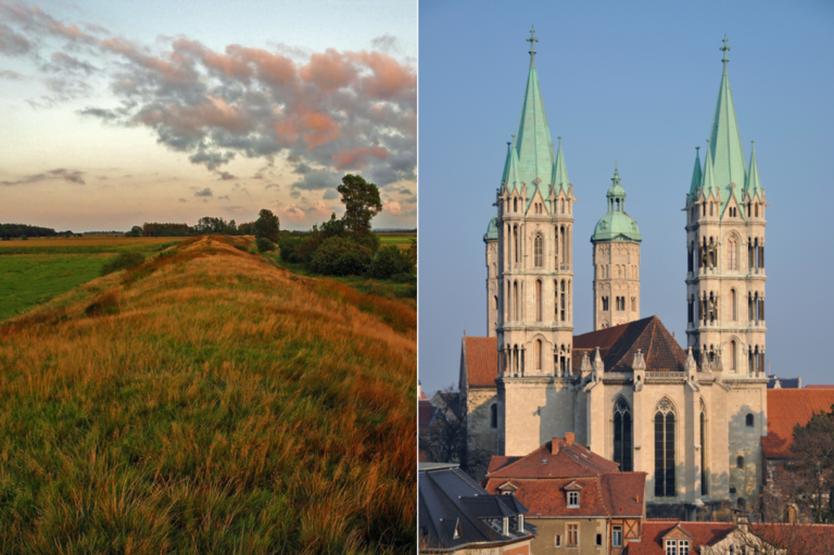 UNESCO-Welterbestätten: der archäologische Grenzkomplex Haithabu und Danewerk sowie der Naumburger Dom