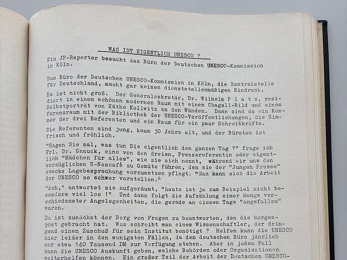 Textauszug aus dem Kleinen Kurier von 1955