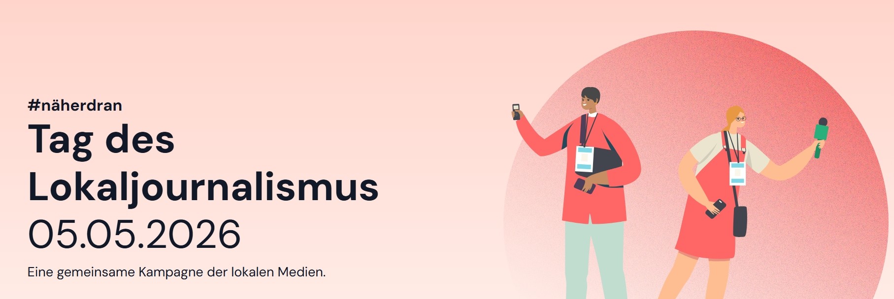 Das Headerbild k&uuml;ndigt den Tag des Lokaljournalismus am 5.5.26 an.