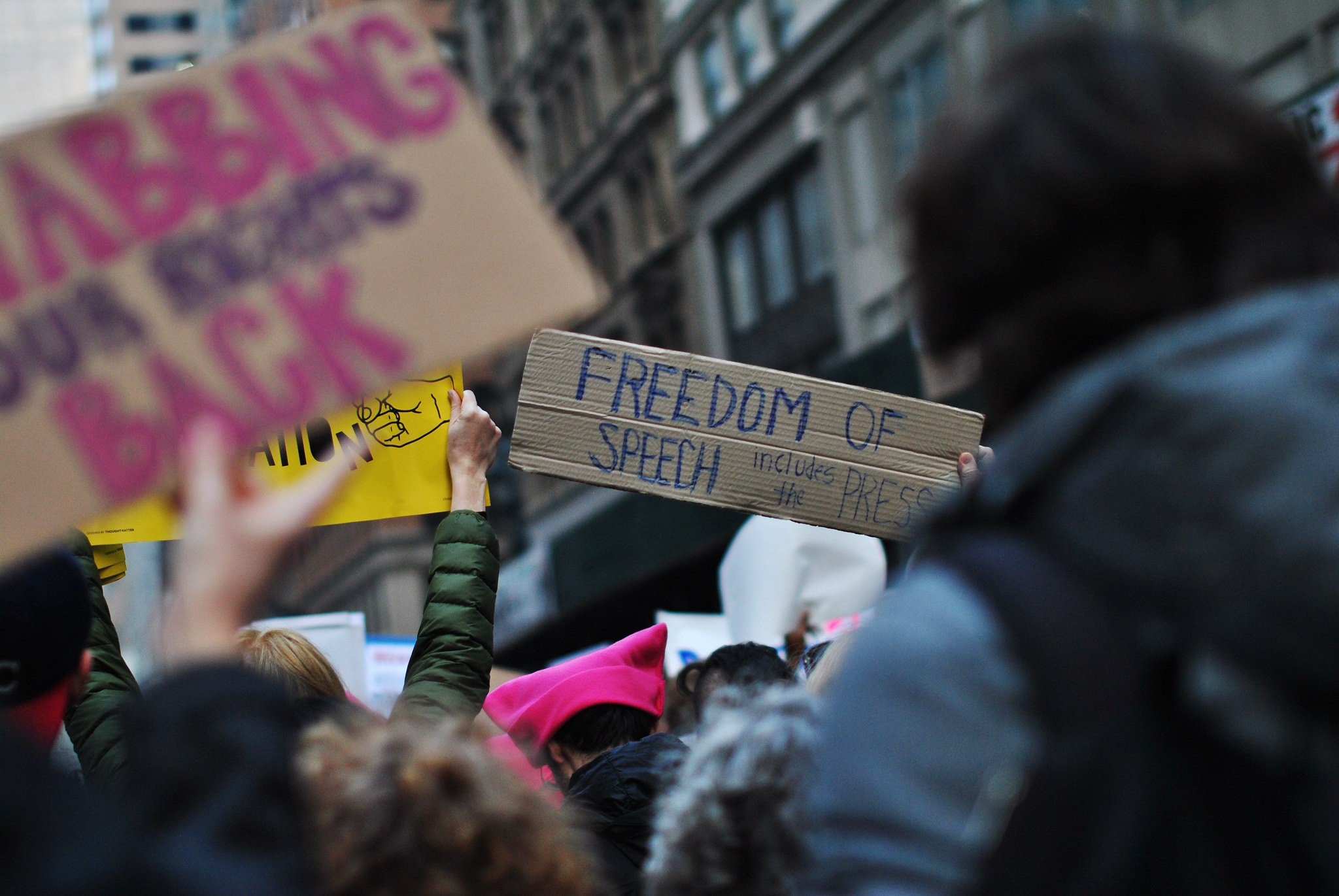 Eine Demonstration zur Pressefreiheit