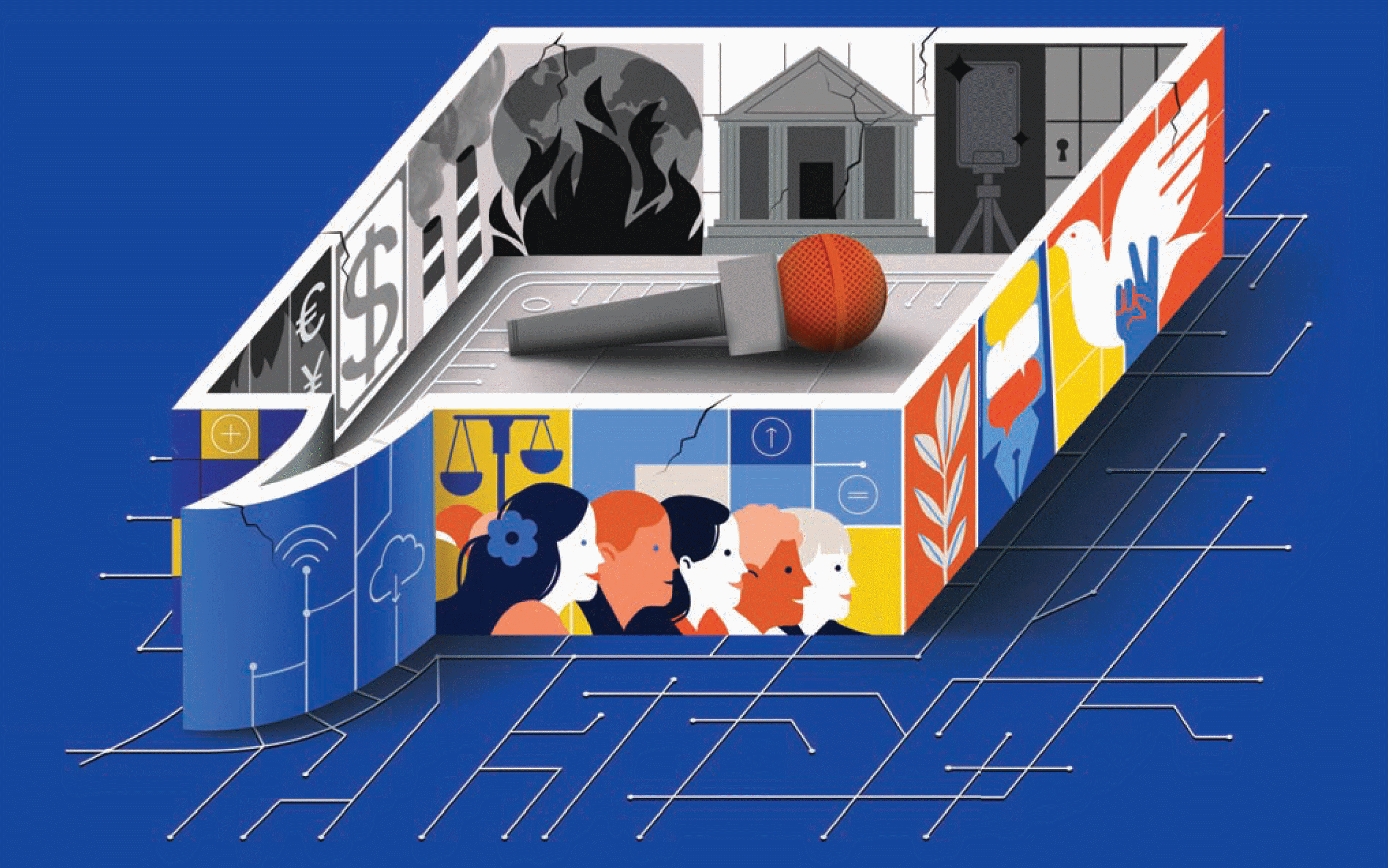 Cover des UNESCO-Berichts zur Meinungsfreiheit und Medienentwicklung 2022-2025. Till Noon, CC-BY-SA 3.0 IGO