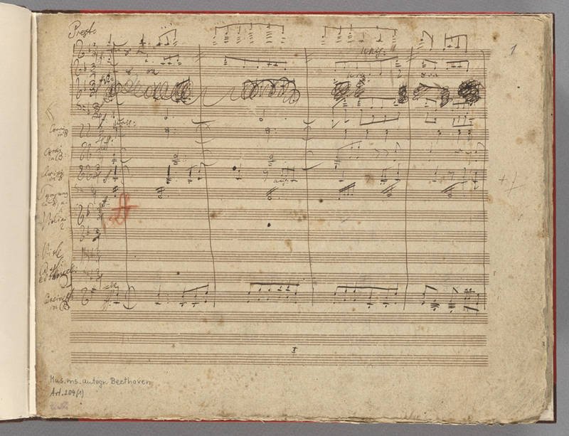 Autograph der Neunten Sinfonie Beethovens