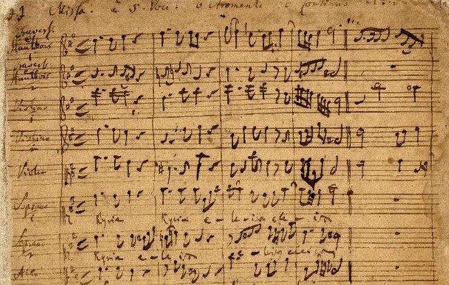 Autograph der h-Moll-Messe von Bach