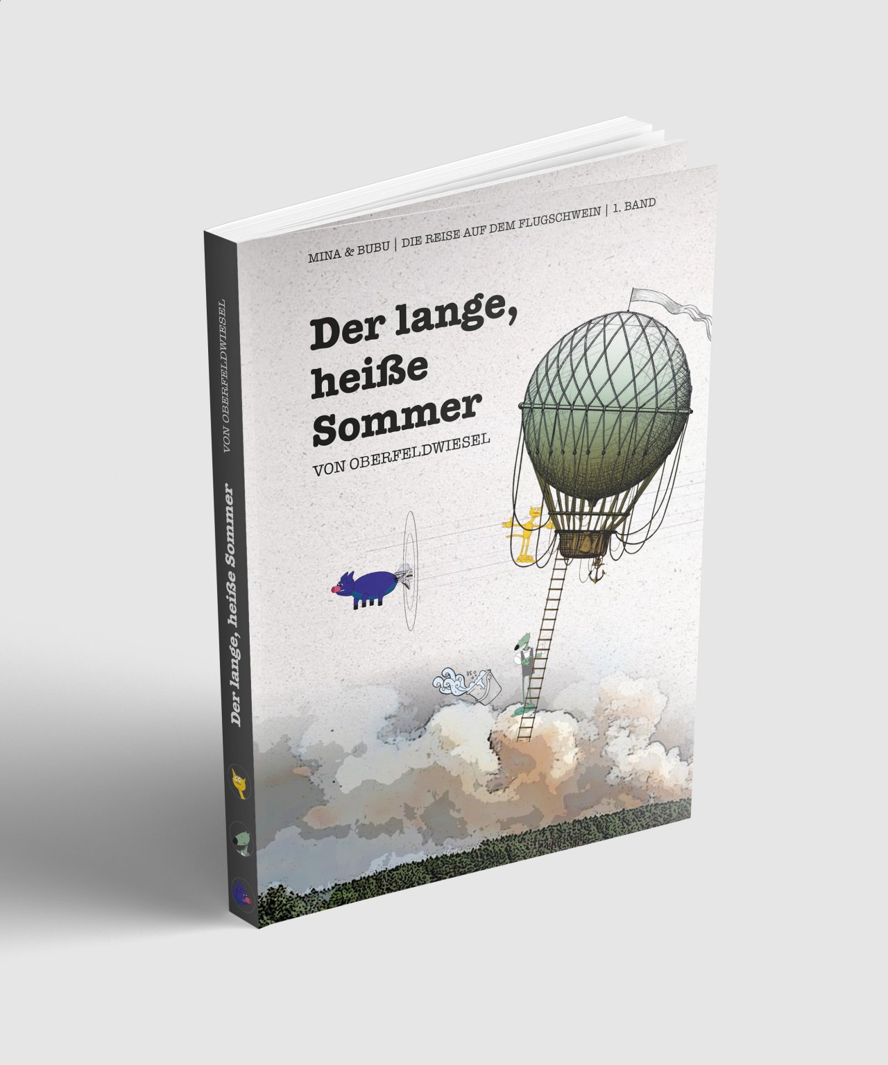 Das illustrierte und klimaneutral hergestellte Jugend- und Generationen-Buch „Der lange, heiße Sommer von Oberfeldwiesel“.  (ISBN: 978-3-00-068439-5)