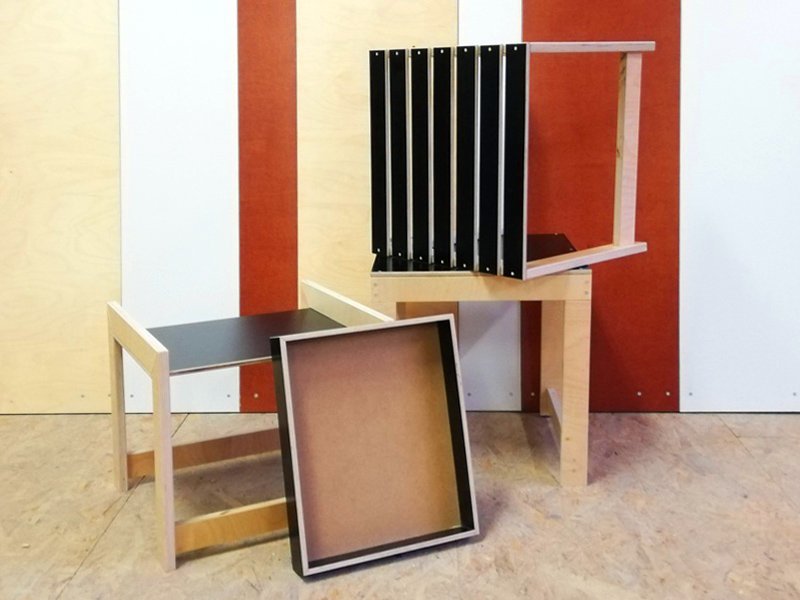 Kleinmöbel aus Restholz gebaut in der Re-Use-Holzwerkstatt