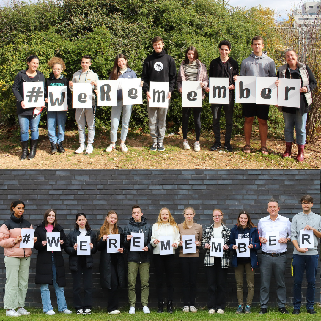 Schülerinnen und Schüler der Projektgruppe "keep the memory alive!" in Modi’in, Israel und Emden