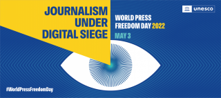 Logo UNESCO Welttag der Pressefreiheit 2022