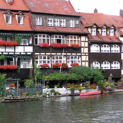 Bamberger Fachwerkbauten in Uferlage