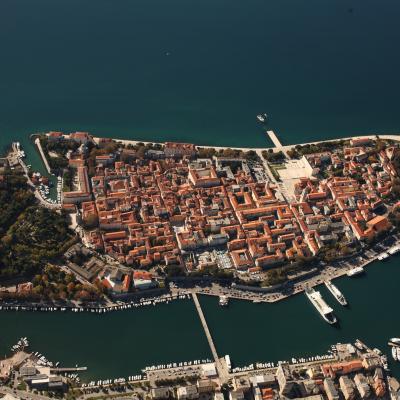 Luftaufnahme des Verteidigungssystems von Zadar, Kroatien