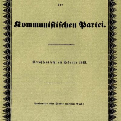Manifest der Kommunistischen Partei, veröffentlicht im Februar 1848