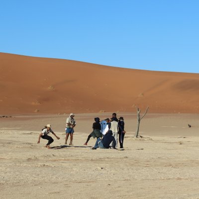Dreharbeiten im Welterbe Namib Sandmeer